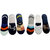 VOICI -No Show Socks for Men 6 Pair of Low Cut Lace with Silicone Invisible Anti-Skid Flat  Liners loafer sockS