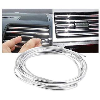 Universal 3 Meter AC Car Vent Chrome Car Beeding
