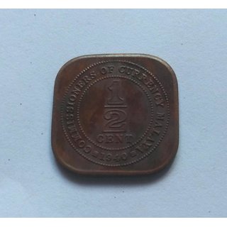 1/2 cent  copper coin.