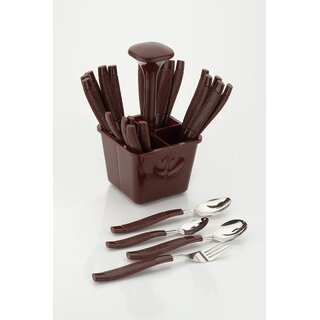 Arni Cutlery Set with Storage Box/Spoon Set/Spoon Stand for Kitchen and Dining 24 Pieces Stainless Steel Cutlery Set