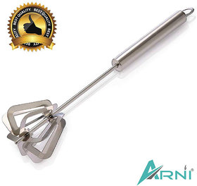 Arni Spring Hand Blender, Hand Beater, Mixi Egg / Lassi / Butter Milk Maker / Mixer Stainless Steel Hand Blender , Rawai