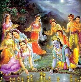 Style UR Home - Radha Krishna in Heavens - 24 X 24