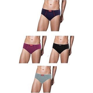 Buy VIP Frenchie Plus Men's Cotton Brief (Assorted Pack of 4)(Colors ...