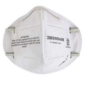 Pack of 1  3M 9004IN Anti-Pollution Respirator Mask | Dust & Mist Protection with Electrostatic Filter (White)