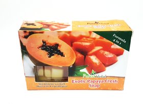 Purest Herbal Exotic Papaya Fresh Soap - 100g (Pack Of 3)