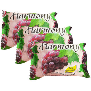 Harmony Grape Fruity Soap - 75g (Pack Of 3)