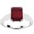 CEYLONMINE Ruby (  chunni )ring silver natural & lab certified gemstone Ruby / manik ring for unisex