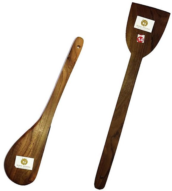 Buy Royal Dosa Roti Spatula Set of 2 - Genuine Teak Wood Cooking ...