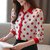 Raabta RWT-01013 White Shirt With Red Dot Top