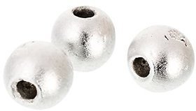 Kesar Zems Mercury Parad Bead (0.07 cm x 0.07 cm x 0.07 cm Silver Pack of 3)