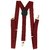 Arado Maroon Solids Polyster Suspenders For Men
