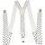 Arado White Polka Dots Printed Polyster Suspenders For Men