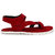 Shoegaro Men's Red Suede Leather Casual Sandal