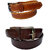 Children's Kids Boys genuine leather belt brown and Black combo 2 pcs kids for Pants