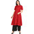 Saadhvi Red Silk Embellished Stitched Kurta With Palazzo