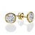 Diamond earrings natural  original gemstone gold plated stud earring for women  girls