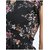 Vivient Women Black Red Flower Printed Georgette Long Dress