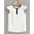 Vivient Women White Plain Black Strip Three Button Top