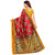 Eka Lifestyle Women's Mysore Silk Red Printed Saree