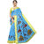 Eka Lifestyle Women's Linen Blue Printed Saree