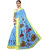 Eka Lifestyle Women's Linen Blue Printed Saree