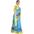 Eka Lifestyle Women's Linen Blue Printed Saree