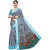 Eka Lifestyle Women's Linen Blue Printed Saree