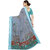Eka Lifestyle Women's Linen Blue Printed Saree