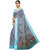 Eka Lifestyle Women's Linen Blue Printed Saree