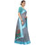 Eka Lifestyle Women's Linen Blue Printed Saree