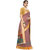 Eka Lifestyle Women's Linen Orange Printed Saree