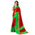 Saadhvi Red Cotton Silk Striped Saree with Blouse