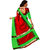 Saadhvi Red Cotton Silk Striped Saree with Blouse