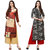 Saadhvi Brown and Black Crepe Floral Print Pack of 2 Kurtas