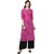 Saadhvi Pink and White Crepe Floral Print Pack of 2 Kurtas