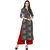 Saadhvi Black and Red Crepe Geometric Pack of 2 Kurtas