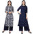 Saadhvi Blue Crepe Graphic Print Pack of 2 Kurtas