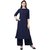 Saadhvi Blue Crepe Graphic Print Pack of 2 Kurtas
