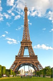 Style Ur Home - French  Paris Landmark - Beautiful Eiffel Tower Wallpaper 1.5 ft x 2 ft