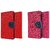 GADGETWORLD Luxury Combo of Mercury Diary Wallet Magnetic Lock Flip  Cover for iphone 6 Plus (Red and Pink)