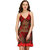 ARARA Women Embroidered Satin and Net Nighty and Night Robe Set