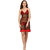 ARARA Women Embroidered Satin and Net Nighty and Night Robe Set