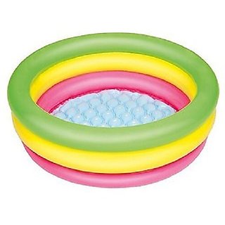 Inflatable 2 feet Kids Swimming Pool/Water Pool Bath Tub/Kiddie Pool Illustrated Bottom, Fun in love (MultiColor)