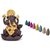 KAMAKSHI ART BACKFLOW SMOKE FOUNTAIN DESIGN GOLDEN LOTUS GANESHA WITH 10 NICE FRAGRANCE CONES FREE.