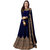 Saadhvi Blue Faux Georgette Embroidered Semi Stitched Flared Gown