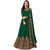 Saadhvi Green Faux Georgette Embroidered Semi Stitched Flared Gown