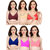 Daily Wear Hosiery Non-Padded Bra (Pack of 6)