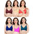 Daily Wear Hosiery Non-Padded Bra (Pack of 6)