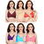 Daily Wear Hosiery Non-Padded Bra (Pack of 6)