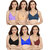 Daily Wear Hosiery Non-Padded Bra (Pack of 6)